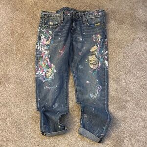 POLO Ralph Lauren Distressed Paint-Splatter Jeans Size 28